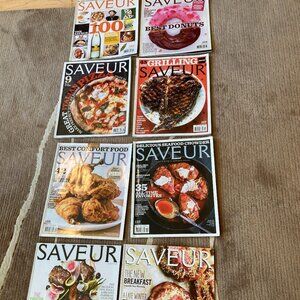 Saveur Mag 13 /15 lot of 8. Jan, Mar, May, June, Aug, Oct 2013; Jan & Mar 2015